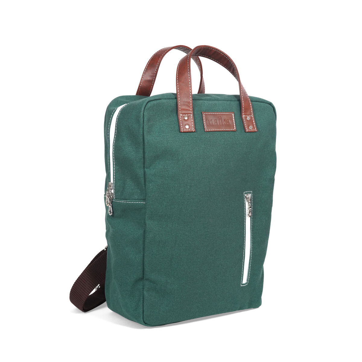 Laptop Backpack Waxed Hunter Green Maika